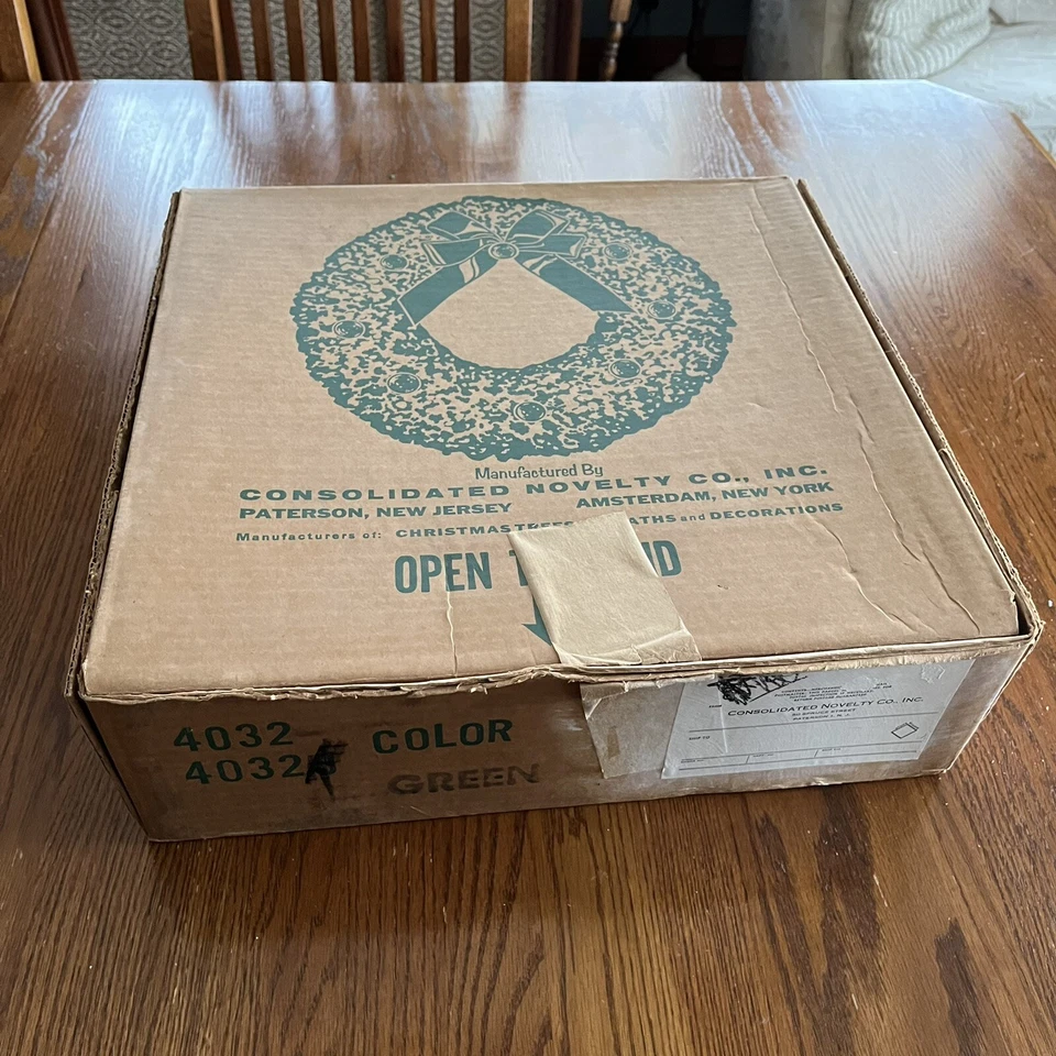 Corona Cepillo Plástico Navidad Flocado Vintage Consolidada Novedad Caja Original Foto 4 de 4