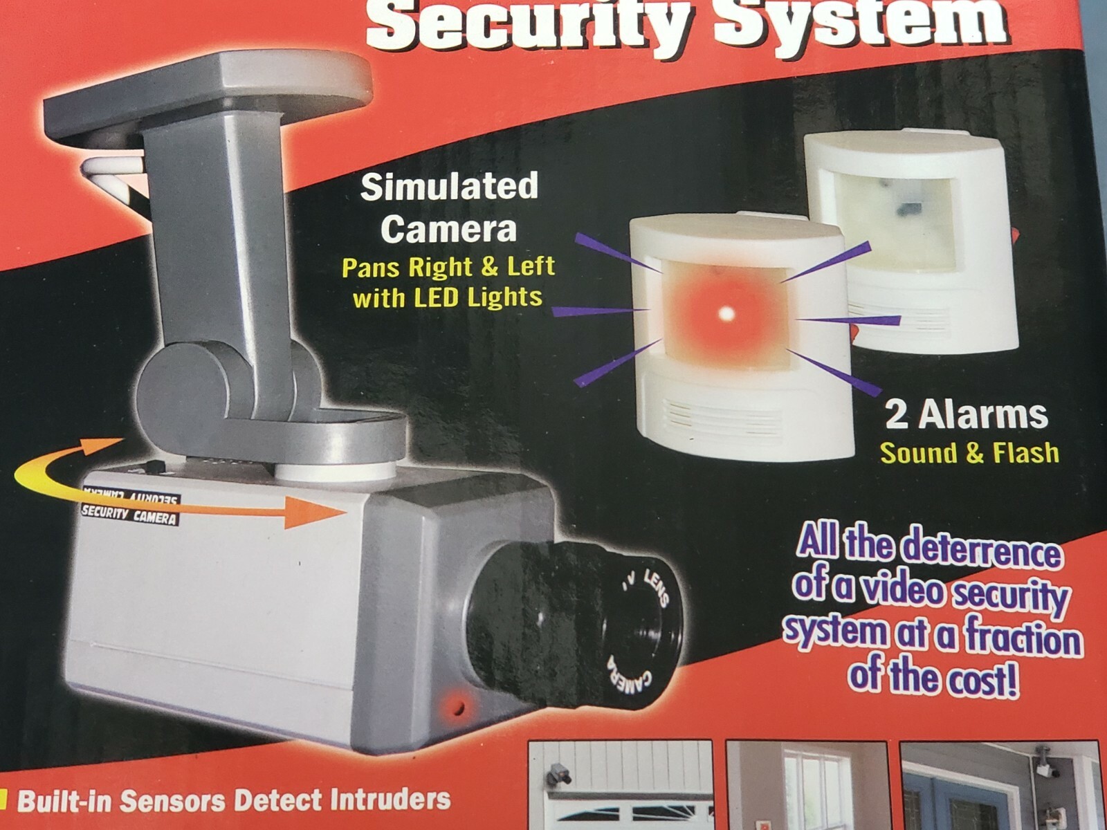 Alarm Fake Camera 3 Sensor Burglar New