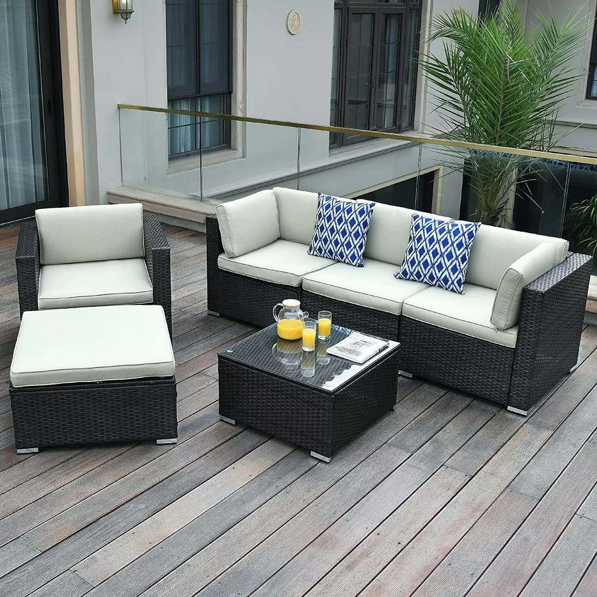 Black wicker sofa online outdoor