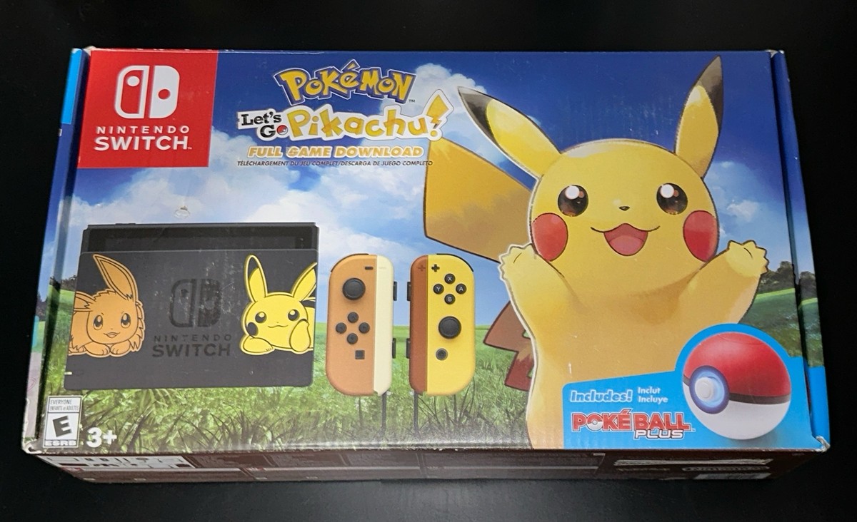 Pokémon: Let's Go Pikachu Nintendo Switch Console No Console