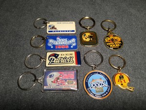 Nfl New England Patriots Keychain Lot Key Ring Fob Tab Vintage Afc Super Bowl Ebay