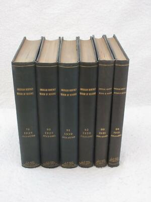 Lot of 6 AMERICAN MONTHLY REVIEW OF REVIEWS Bound Volumes 1929-1931