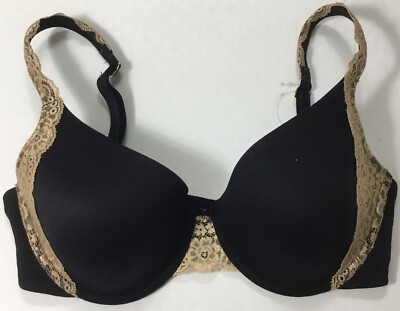 Soma Women s Embraceable Demi Lace Trim Bra Black Size 36C