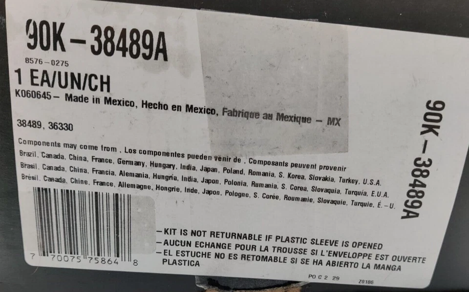 Kit de componentes de transmisión por correa Gates Serpentine 90K-38489A para Subaru Outback 2001-04 Foto 3 de 4