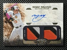 Manny Machado 2016 Topps Tier One Game Worn Dual Patch Auto /25 Orioles