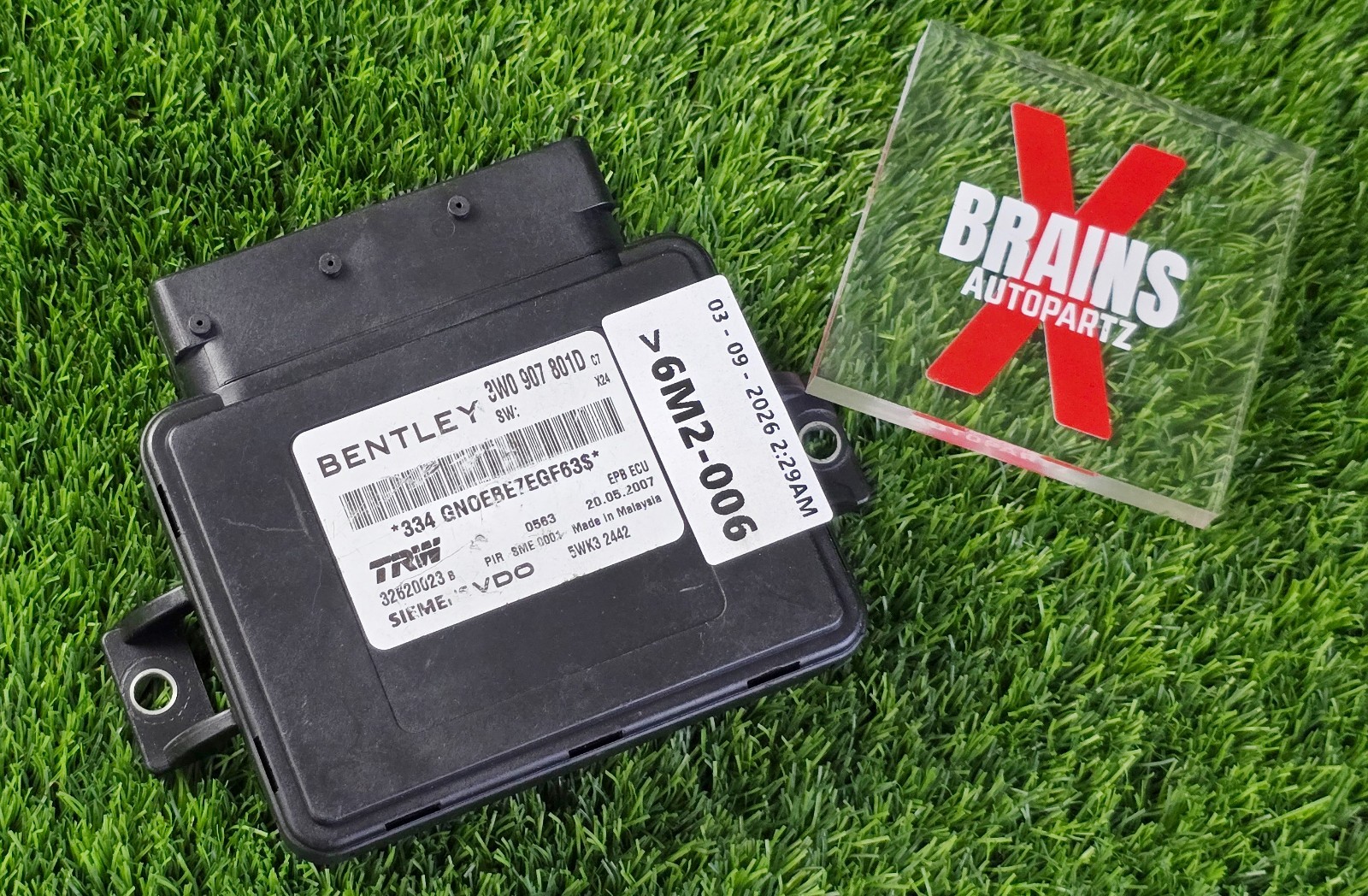 Bentley Continental 03-12 Electronic Parking Brake Control Module 3W0 907 801D