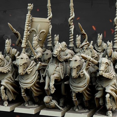 Schwere Kavallerie mit Kommandogruppe 10 Modelle Highland Miniaturen Kavallerie versch.