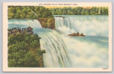 Vintage Niagara Falls Prospect Park Linen Postcard - Made in USA