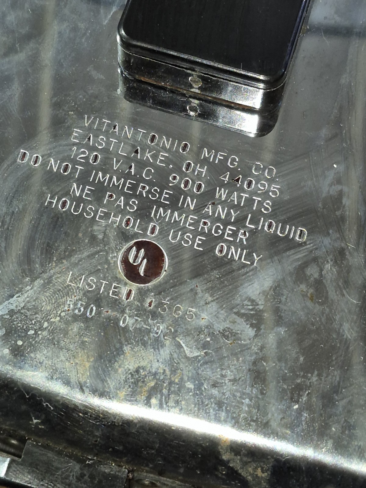 Vtg. Vitantonio Premier Professional Belgian Waffle Maker Model 550 Chrome Mcm