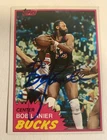 1981-82 Topps Bob Lanier Autographed Card Milwaukee Bucks Rare TC1827