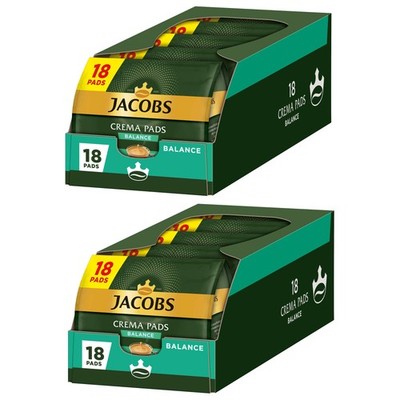 JACOBS Pads Crema Balance 180 Getränke - 10x18 Kaffeepads Senseo kompatibel