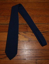 Vintage 50s Beau Brummell Navy Blue Mens Neck Tie DuPont Dacron Polyester