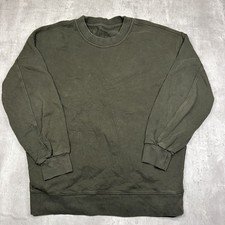 Lululemon Perfectly Oversized Crewneck Sweatshirt Womens 10 Green Cotton Fleece