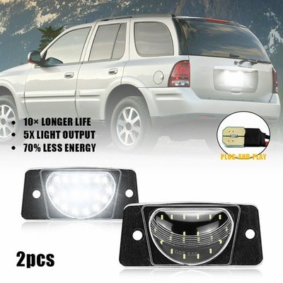 2Pcs LED License Plate Lights Tag Lamp Assembly Fits Chevy Trailblazer 2002-2009