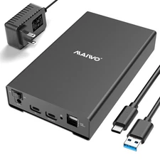 MAIWO External Hard Drive Enclosure for 2.5 3.5 inch SATA SSD HDD, USB C 3.1 ...