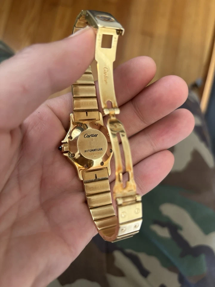 Cartier Santos Octagon Automatic Dial 18k Solid Gold - Image 4 of 4