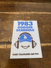 Los Angeles Dodgers 1983 Pocket Schedule - KABC Talkradio AM 79