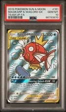 2019 Pokemon Team Up Magikarp & Wailord GX Tag Team 161/181 PSA 10