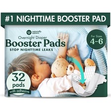 Overnight Diaper Booster Pads for Toddler Size 5 32 ct Leak Protection