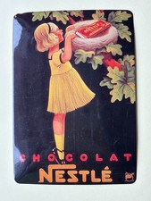 vintage Neslé Czekolada Metalowa pocztówka