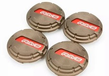 Rays Gram Lights 57CR / 57DR Center Cap - Red / Bronze - Set of 4 - New