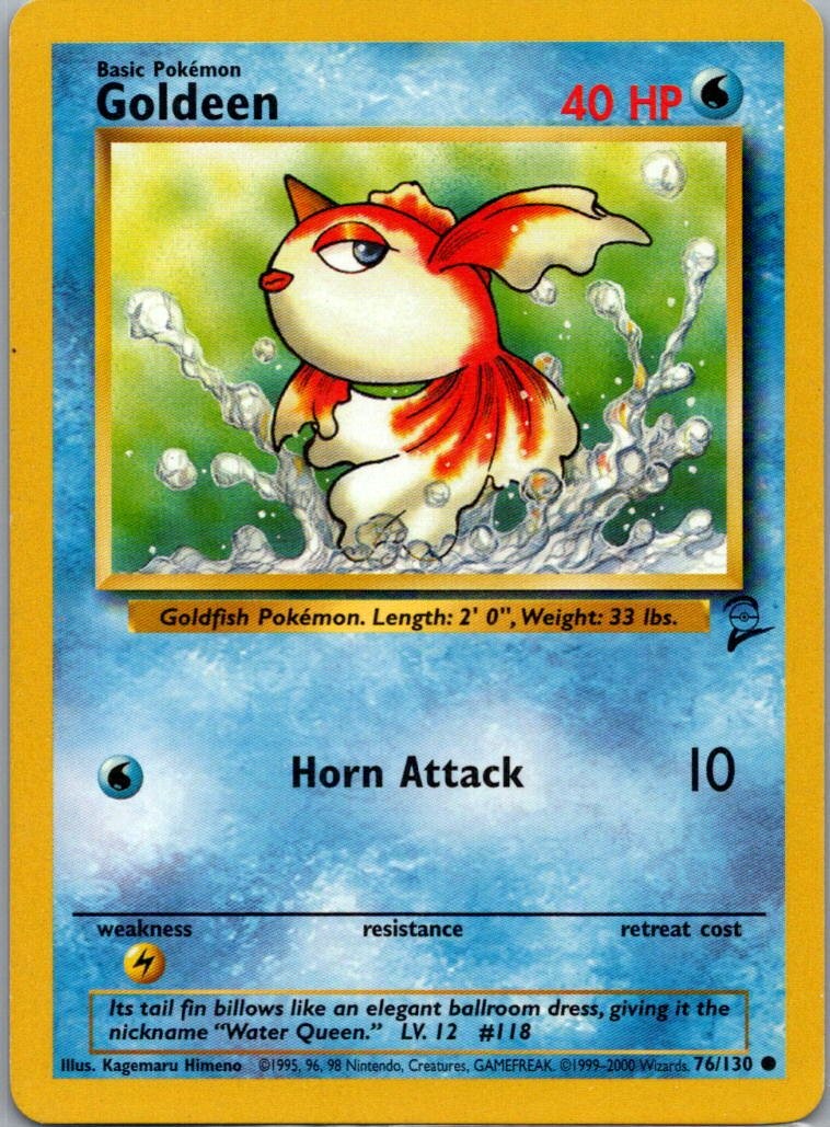 Goldeen 76/130 Common Base Set 2 Pokemon Moderately Played 4