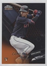 2021 Topps Chrome Black Orange Refractor 4/25 Andres Gimenez #28 7c5