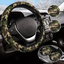 Green Camo Steering Wheel Cover Anti-slip And Practical One Size Camouflage4 Green Camo Steering Wheel Cover Anti-slip And Practical One Size Camouflage4