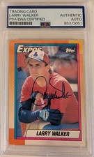 Larry Walker Rookie Cards Checklist and Autographed Memorabilia Guide 26