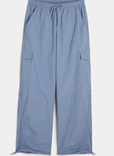 Gilly Hicks/ hollister drawstring parachute track nylon cargo pants size xl