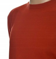 Herren Pullover Aus Kaschmir Und Merinowolle Merino 4XL Ziegelorange