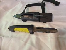 ScubaPro Mako TITANIUM Dive Knife with Sheath Straps In Good Condition