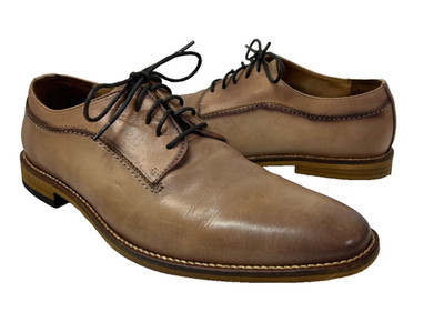 Joseph Abboud Men's Brown Leather Oxford Lace Up Dress Shoes Size 8.5