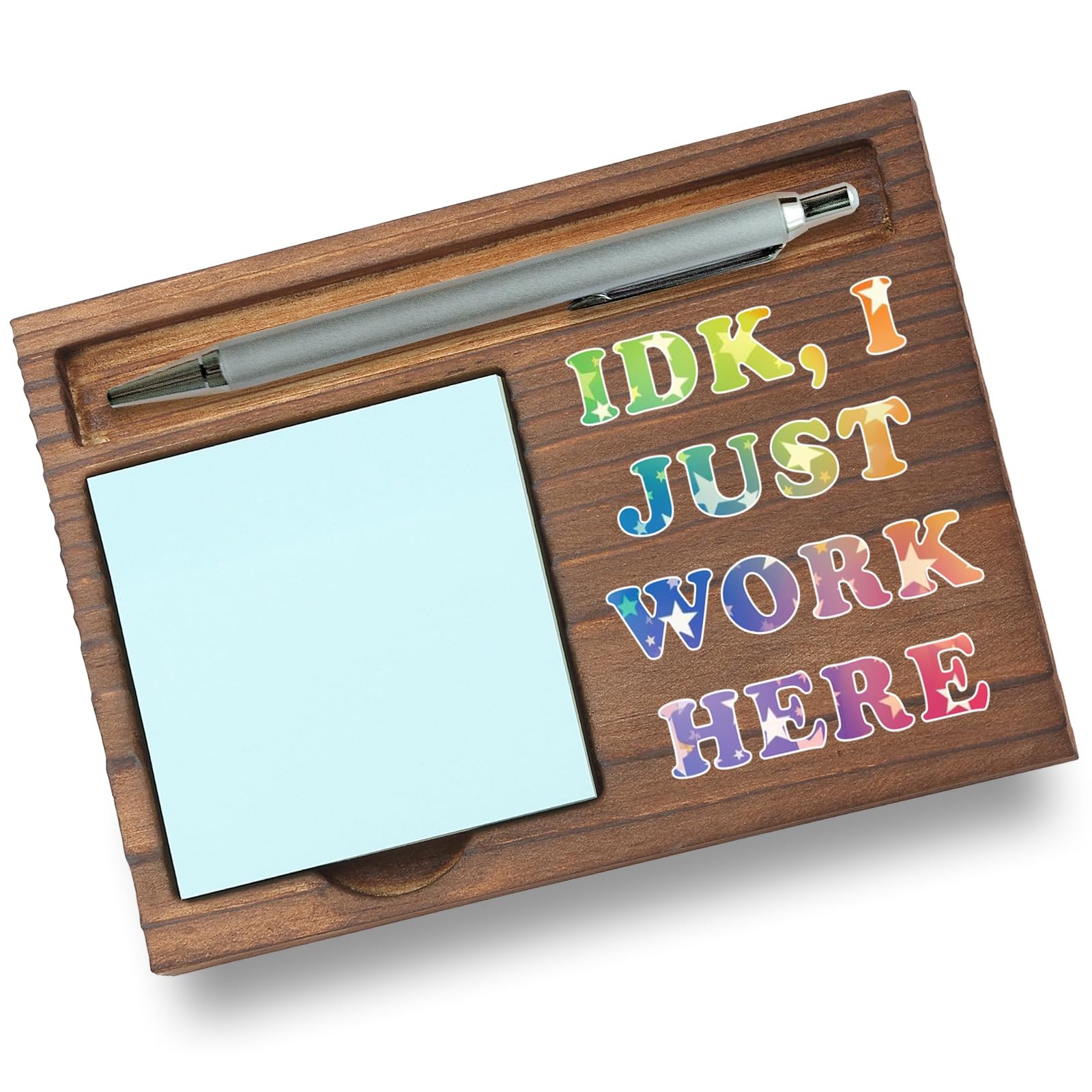 Funny Coworker Gift Sticky Note Holder, Office Humor Desk Organizer Appreciat...