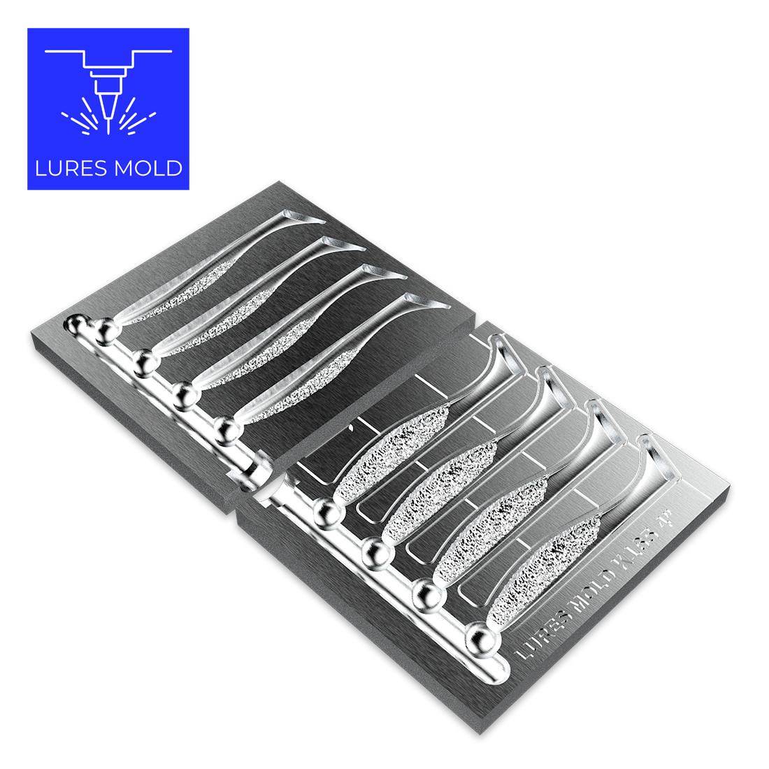 Bait DIY Fishing Mold Soft Plastisol Swimbait K165 4inch - Image 2