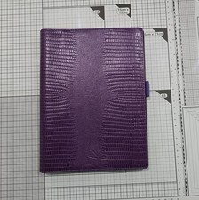 Flex by Filofax A5 Eidechse Druck Lila Leder Notizbuch Folio Organizer Neu