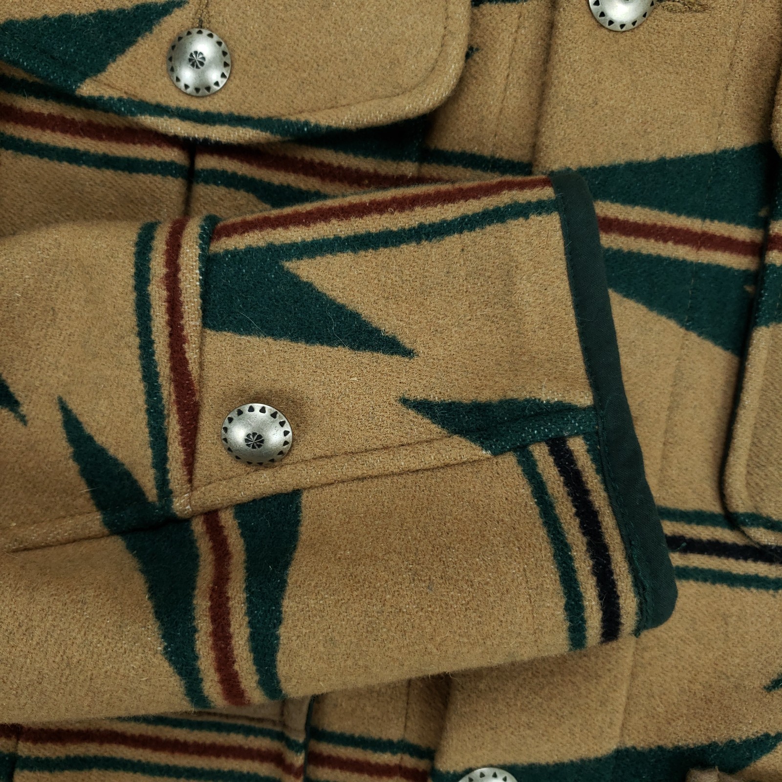 Pendleton Jacket Mens Medium Brown Green Arrow & … - image 5