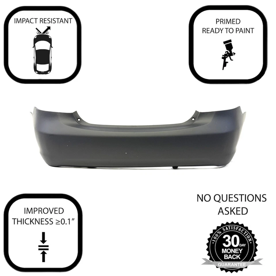 Cubierta de parachoques trasero para Toyota Yaris 2007-2012 sedán imprimado 5215952929 TO1100249 Foto 3 de 4