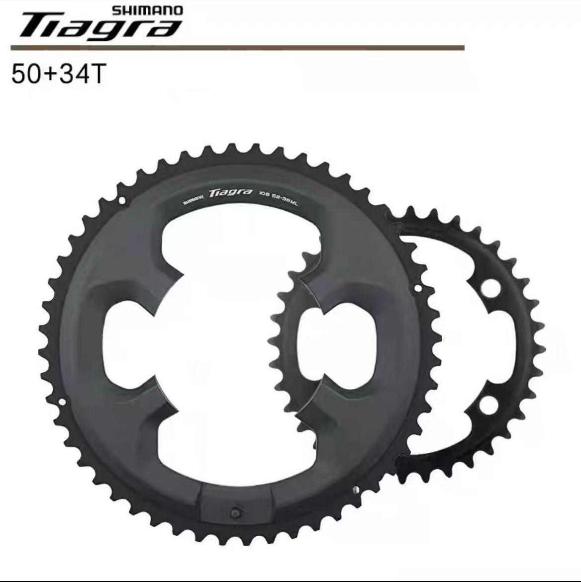 New Shimano Tiagra FC-4700 2x10 Speed DOUBLE Chainring A SET 50