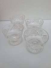 4 Waterford Crystal Lismore Glass Desert Bowls With Stem D 10.5 cm H 9.5 cm