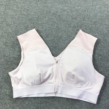 Tommie Copper Bra Womens 3XL Pink Zip Front Activewear Shoulder Support Sport