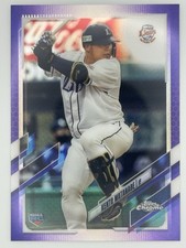 2021 Topps Chrome NPB Kento Watanabe Rookie Purple Refractor #62/299 Seibu Lions