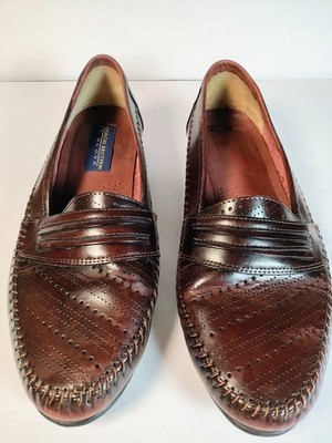 Giorgio Brutini Men's Size 10EEE Brown Le Glove All Leather Slip-On Dress Loafer