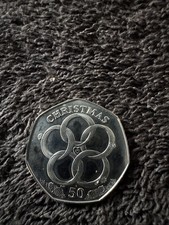 2009 Isle Of Man Christmas 5 Gold Rings 50p Coin