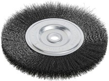 Forney 72747 6-Inch Fine Crimped Wire Brush - 1/2 5/8 Arbor for Bench Grinders