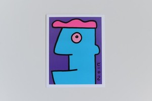 Thierry Noir Postcard Handsigniert HEADS Sotheby's London Show 2022