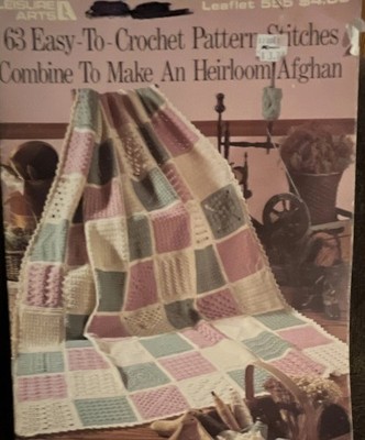 63 Easy-to-Crochet Pattern Stitches Heirloom Afghan Darla Sims Vintage