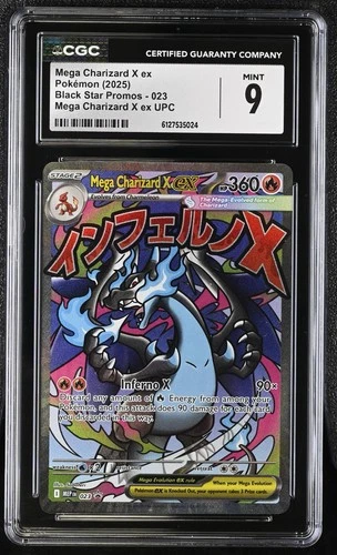 CGC 9 MINT Mega Charizard X ex MEP 023 UPC Black Star PROMO Pokemon Card