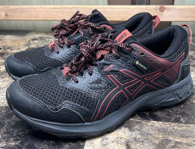 Asics Gel-Sonoma 5 G-TX Gore-Tex Black/Red Women's Size 7 1012A567