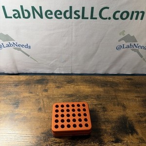 Corning CoolRack M30 Aluminum Tube Rack Lab Sample Holders Orange